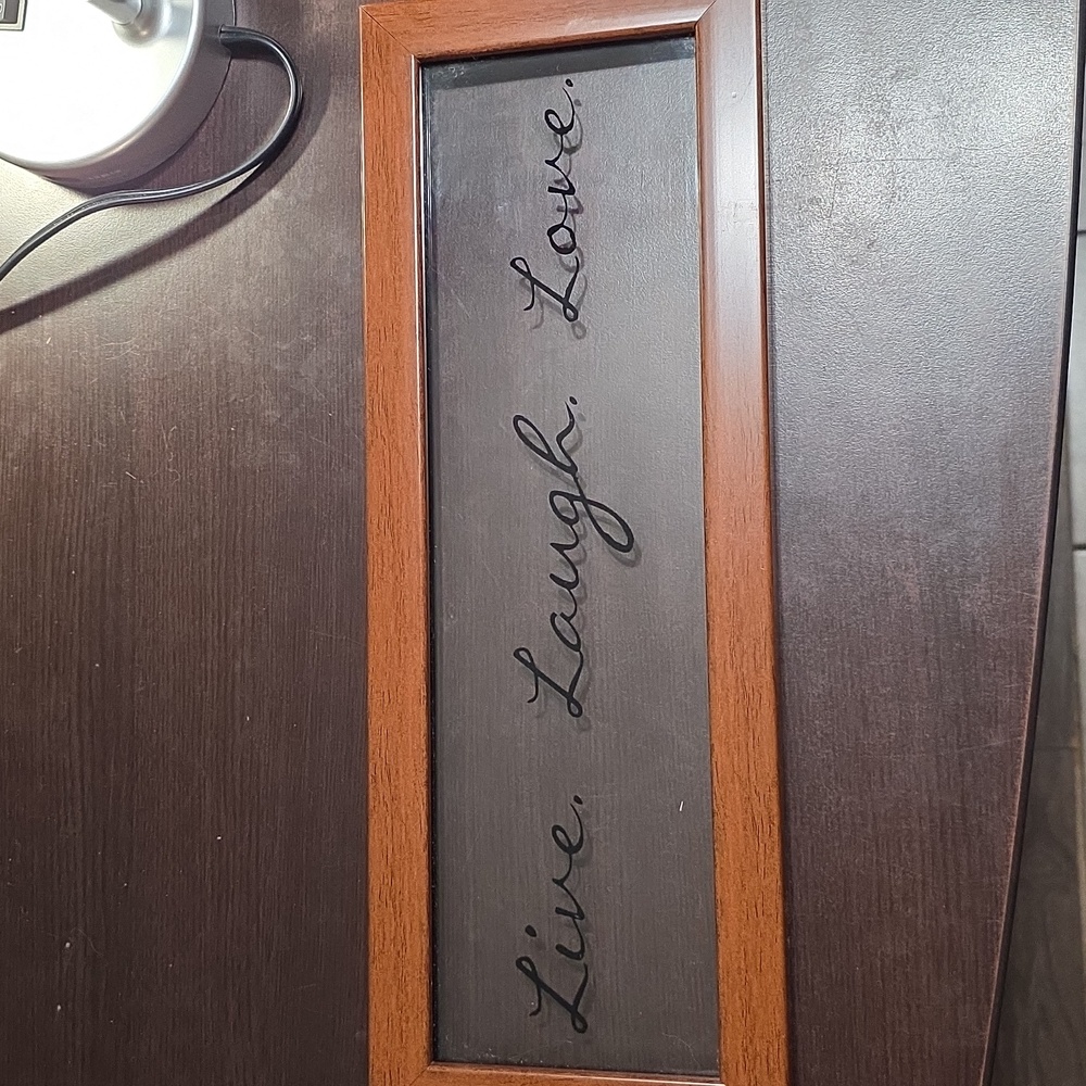 Wooden Framed Inspirational Wall Art Live, Laugh,love